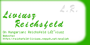 liviusz reichsfeld business card